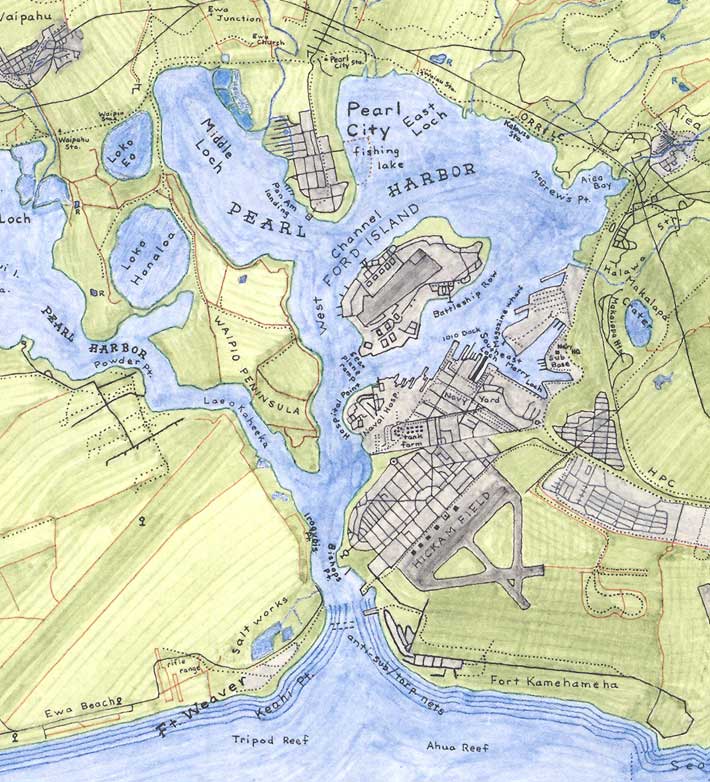 McElfresh Map Company - Map of Pearl Harbor Detail - Civil War Maps ...